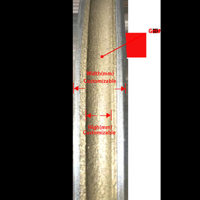 شكل V D175 * 4MM عجلة طحن الماس للبرمجة السريعة لحافة الزجاج